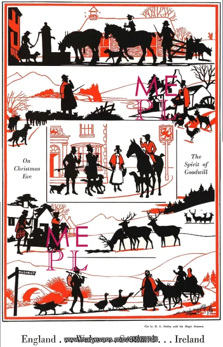 : Silhouettes of traditional Christmas scenes : Silhouettes of traditional Christmas scenes