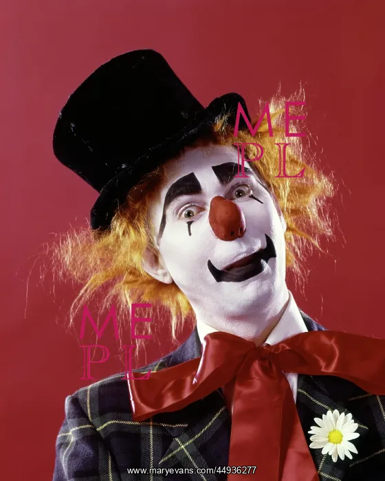 : Silly White Face Red Nose Clown : Silly White Face Red Nose Clown