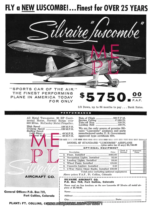  : Silvaire MOdel 8F Luscombe