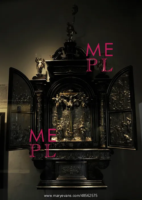 : Silver altar, with a frame of ebony, from the chapel of Husu : Silver altar, with a frame of ebony, from the chapel of Husu