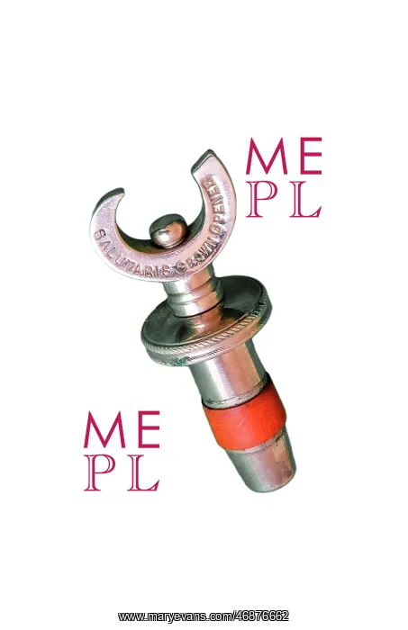 : Silver bottle stop and opener : Silver bottle stop and opener