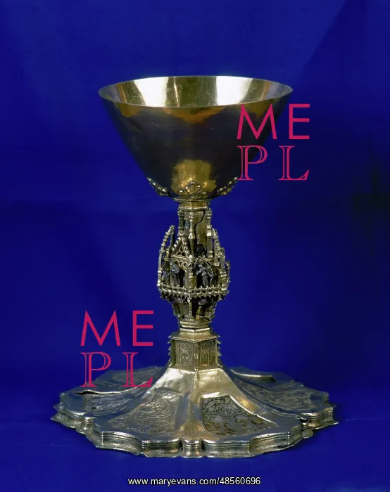 : Silver chalice. Gothic. 14th century. From Church of Sant Ll : Silver chalice. Gothic. 14th century. From Church of Sant Ll