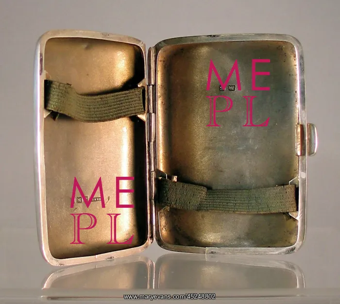  : Silver cigarette case - WWI