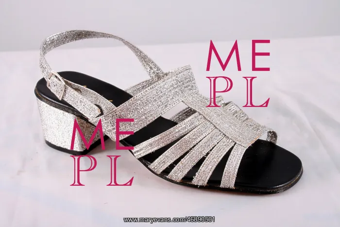 : Silver glitter slingback sandals : Silver glitter slingback sandals