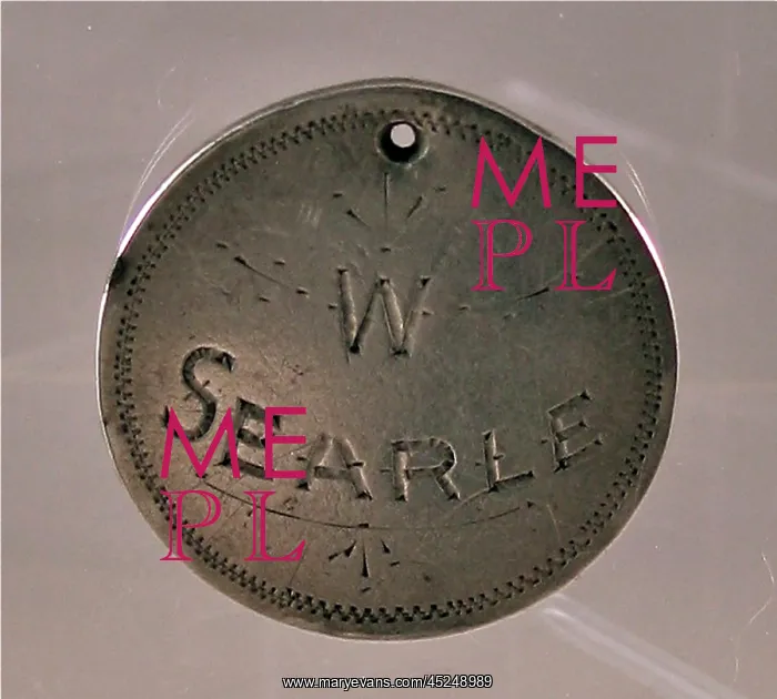 : Silver medal engraved with two War Department arrows : Silver medal engraved with two War Department arrows
