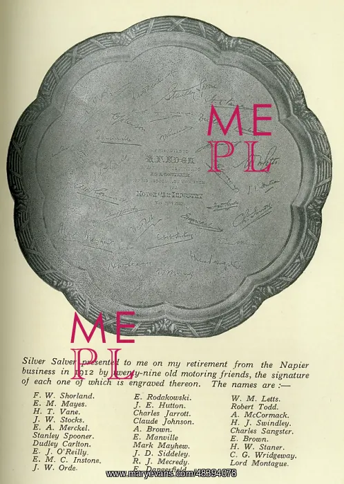 : Silver Salver presented tos F Edge : Silver Salver presented tos F Edge