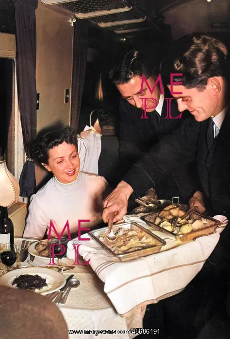 : Silver service on a train : Silver service on a train