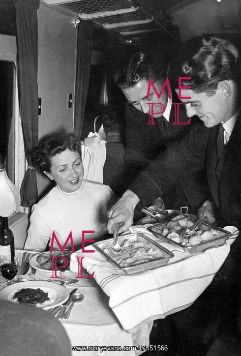 : Silver service on a train : Silver service on a train