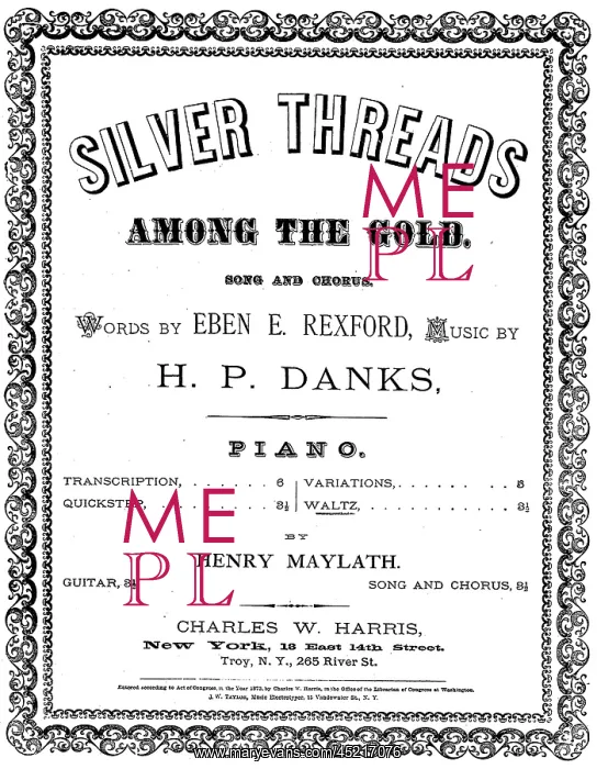 : Silver Threads Among the Gold, sheet music, ? : Silver Threads Among the Gold, sheet music, ?