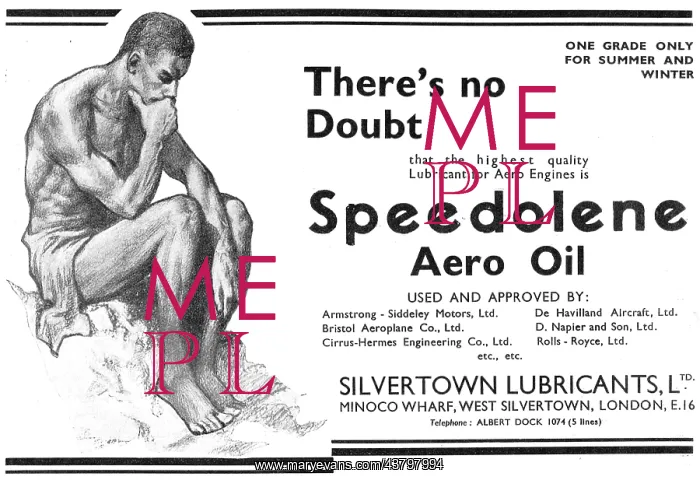 : Silvertown Speedolene Aero Engine Oil : Silvertown Speedolene Aero Engine Oil