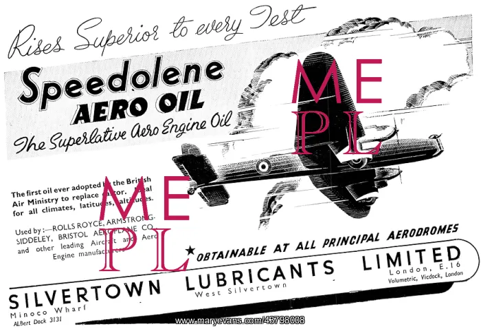 : Silvertown Speedolene Aero Engine Oil : Silvertown Speedolene Aero Engine Oil