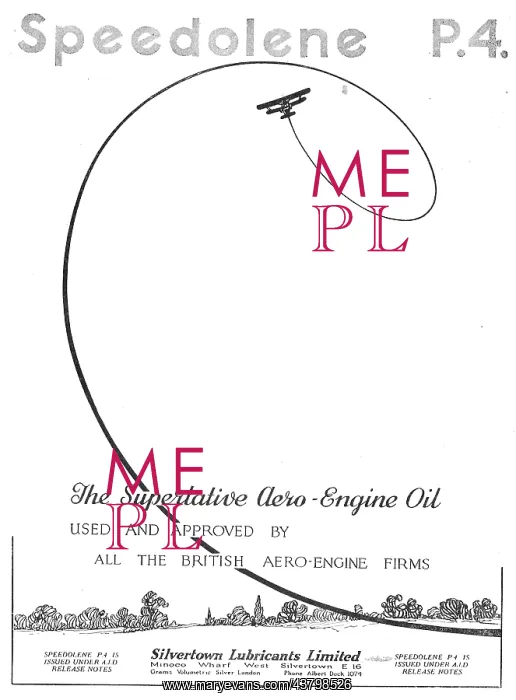 : Silvertown Speedolene P4 Aero Engine Oil : Silvertown Speedolene P4 Aero Engine Oil