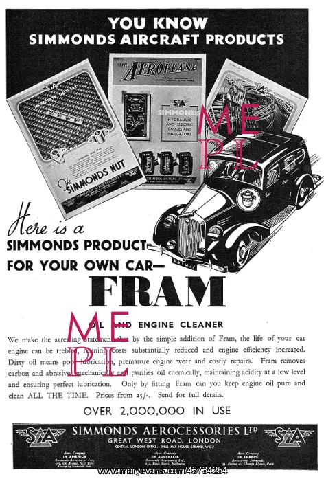 : Simmonds Aerocessories : FRAM Filters : Simmonds Aerocessories : FRAM Filters