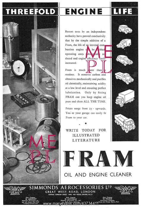 : Simmonds Aerocessories : FRAM Filters : Simmonds Aerocessories : FRAM Filters