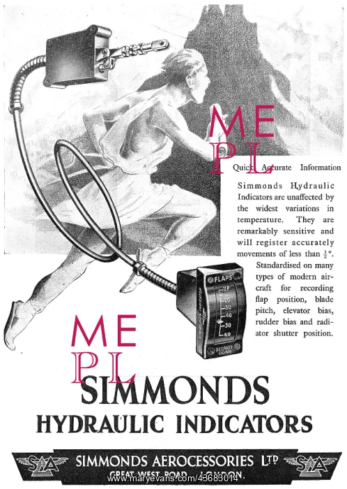 : Simmonds Aerocessories - Hydraulic Indicators : Simmonds Aerocessories - Hydraulic Indicators
