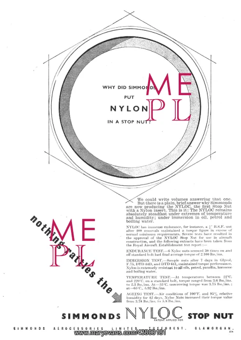 : Simmonds Aerocessories - Nyloc Nuts : Simmonds Aerocessories - Nyloc Nuts