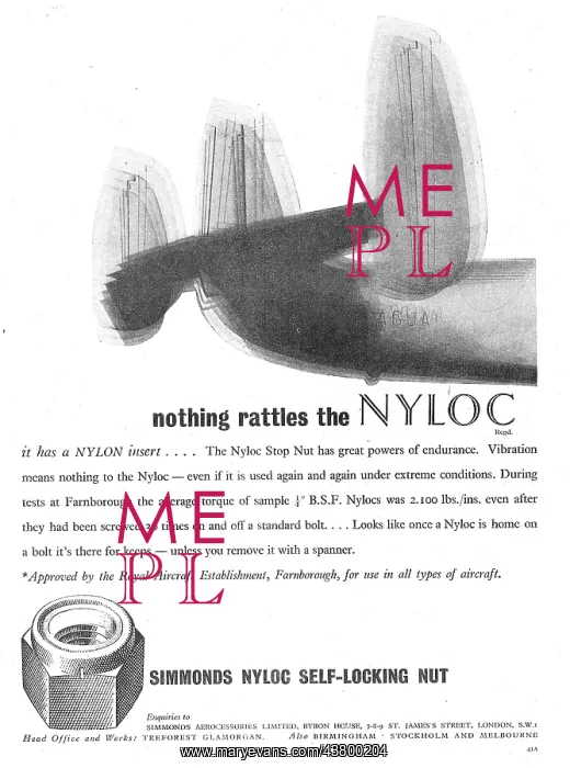 : Simmonds Aerocessories - Nyloc Nuts : Simmonds Aerocessories - Nyloc Nuts