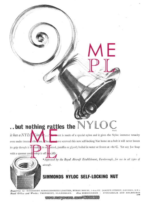 : Simmonds Aerocessories - Nyloc Nuts : Simmonds Aerocessories - Nyloc Nuts