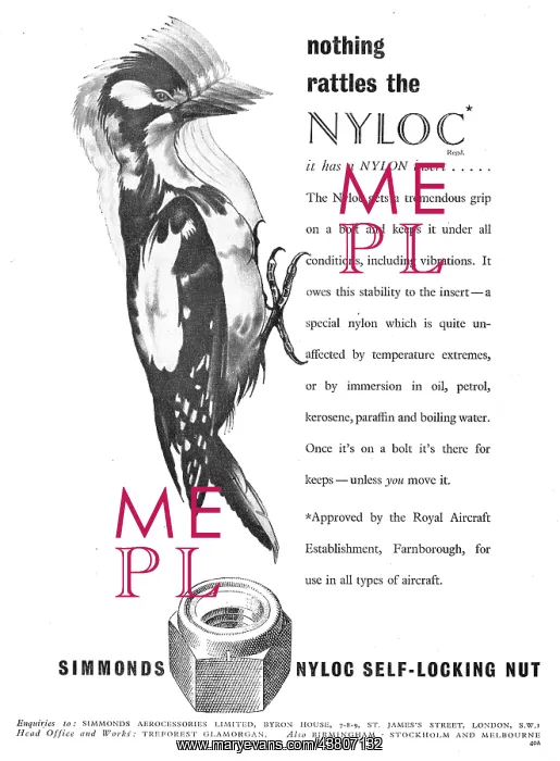 : Simmonds Aerocessories - Nyloc Nuts : Simmonds Aerocessories - Nyloc Nuts