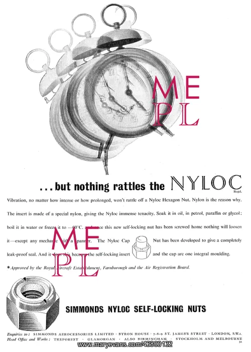 : Simmonds Aerocessories Nyloc Self-Locking Nuts : Simmonds Aerocessories Nyloc Self-Locking Nuts