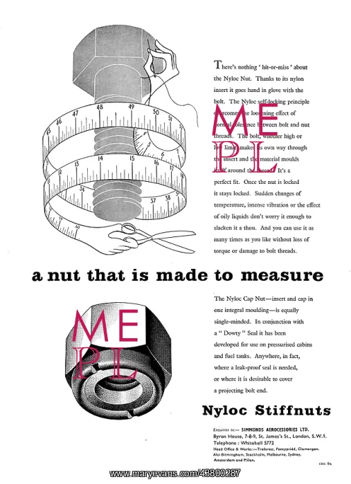 : Simmonds Aerocessories - NYLOC Stiffnuts : Simmonds Aerocessories - NYLOC Stiffnuts