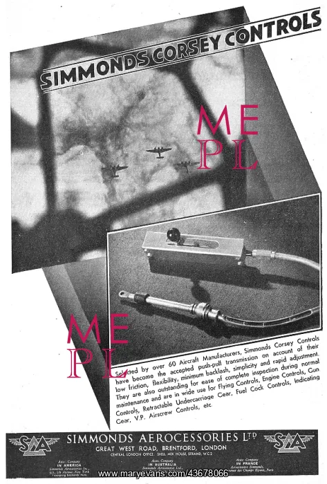 : Simmonds Aerocessories. Simmonds Corsey Controls : Simmonds Aerocessories. Simmonds Corsey Controls