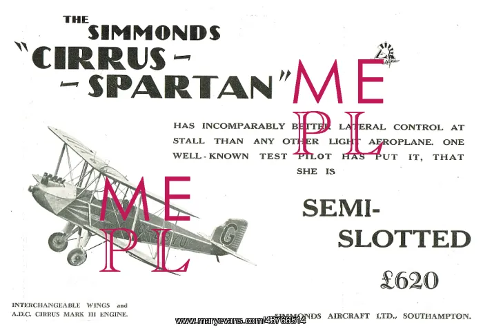 : The Simmonds Cirrus Spartan Is Controllable At The Stall : The Simmonds Cirrus Spartan Is Controllable At The Stall