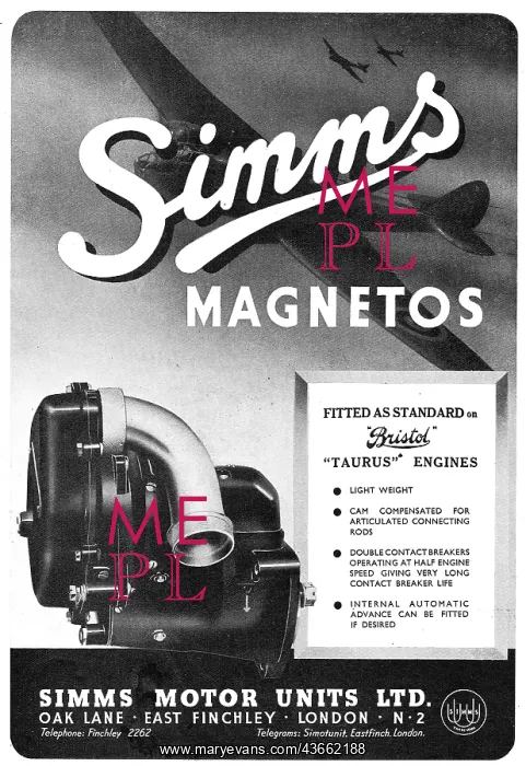 : Simms Aero-Engine Magnetos : Simms Aero-Engine Magnetos