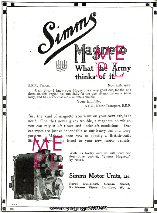 : Simms Aero Engine Magnetos : Simms Aero Engine Magnetos