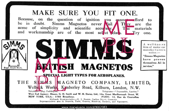 : Simms British Aeroplane Magnetos - Make Sure You Fit One! : Simms British Aeroplane Magnetos - Make Sure You Fit One!
