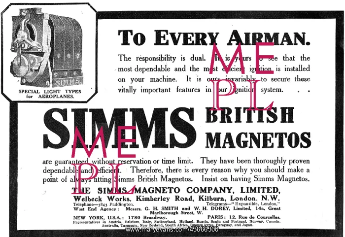 : Simms Magneto For Resonsible Airmen : Simms Magneto For Resonsible Airmen