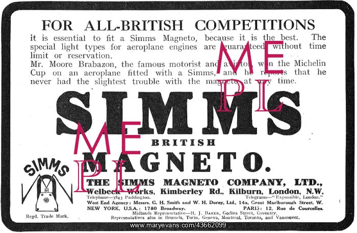 : Simms Magnetos For All-British Competitions : Simms Magnetos For All-British Competitions