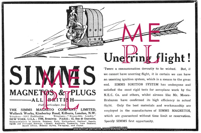 : Simms Magnetos And Plugs For Unerring Flight : Simms Magnetos And Plugs For Unerring Flight
