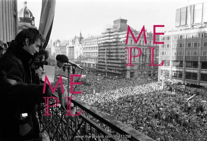 : Simon PANEK - demonstration, Wenceslas square : Simon PANEK - demonstration, Wenceslas square