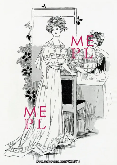 : Simple dining dress 1907 : Simple dining dress 1907