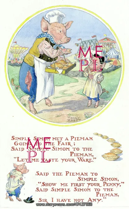 : Simple Simon met a pieman : Simple Simon met a pieman