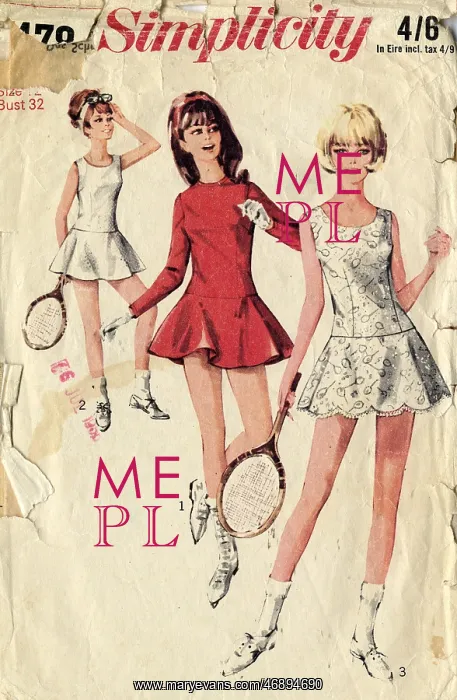 : Simplicity pattern for ladies tennis and skating dresses : Simplicity pattern for ladies tennis and skating dresses