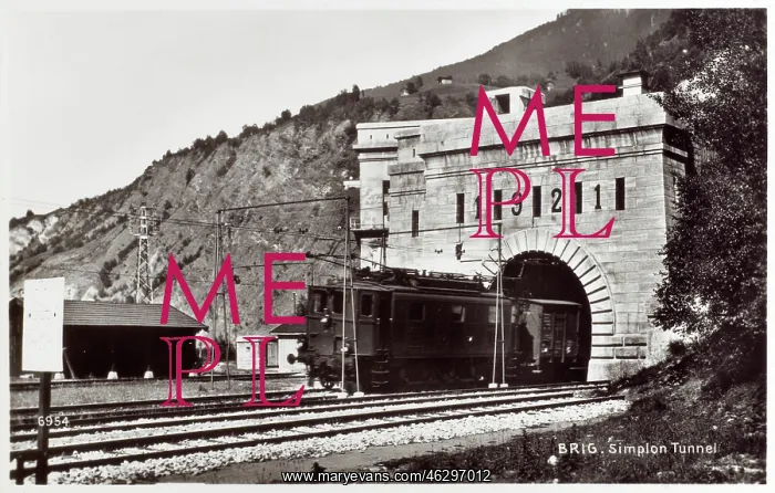 : The Simplon Tunnel at Brig, Switzerland : The Simplon Tunnel at Brig, Switzerland