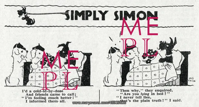 : Simply Simon Cartoon Strip by Iris Chick : Simply Simon Cartoon Strip by Iris Chick