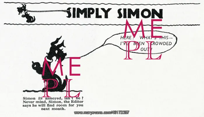 : Simply Simon Cartoon Strip by Iris Chick : Simply Simon Cartoon Strip by Iris Chick