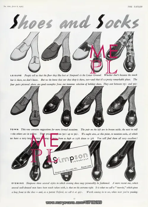 : Simpson of Piccadilly - socks and shoes : Simpson of Piccadilly - socks and shoes
