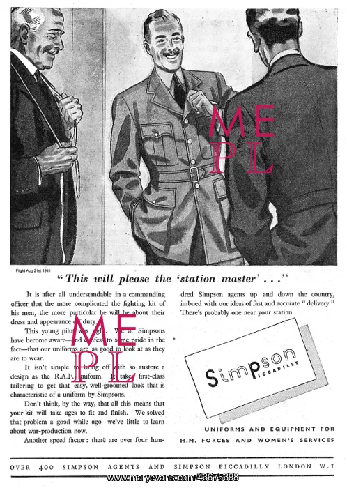 : Simpsons Of Picadilly For RAF Officers Uniforms : Simpsons Of Picadilly For RAF Officers Uniforms
