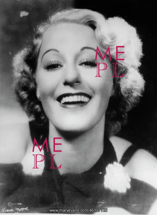 : Singer and actress Grace Moore : Singer and actress Grace Moore