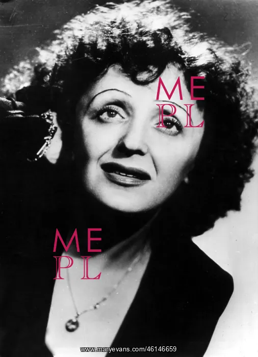 : Singer Edith Piaf 1915 - 1963 : Singer Edith Piaf 1915 - 1963