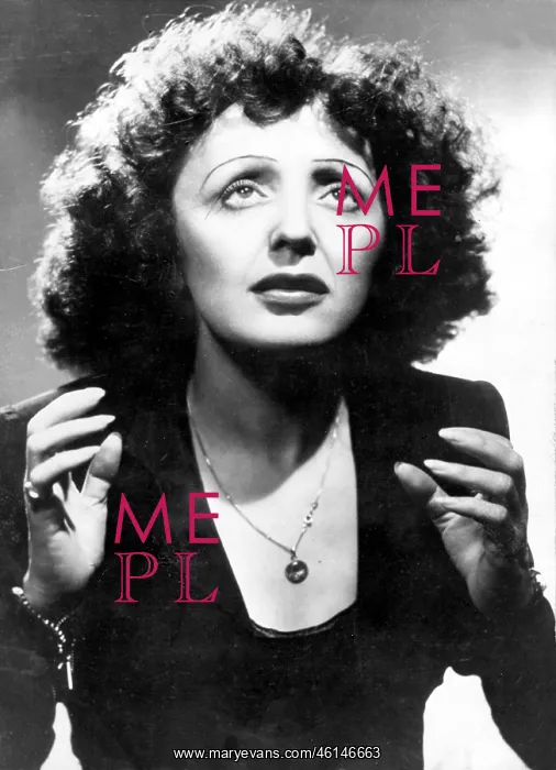 : Singer Edith Piaf 1915 - 1963 : Singer Edith Piaf 1915 - 1963