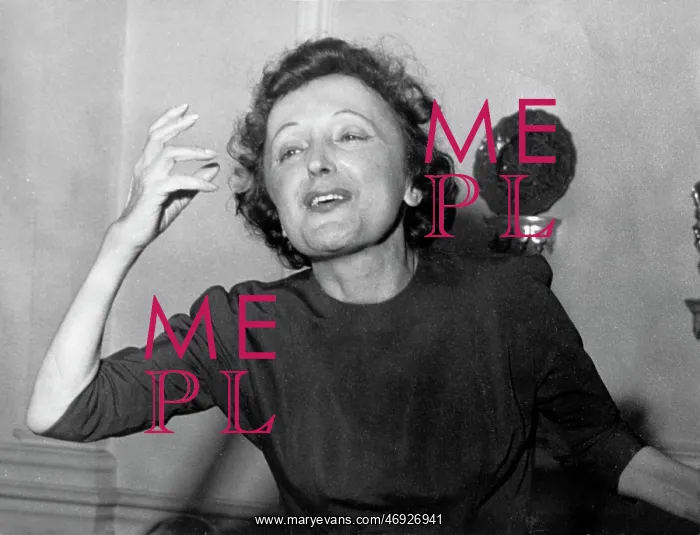 : Singer Edith Piaf 1915 - 1963 : Singer Edith Piaf 1915 - 1963
