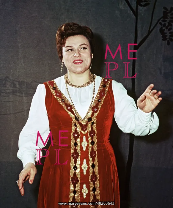 : Singer Lyudmila Zykina, 1970 : Singer Lyudmila Zykina, 1970