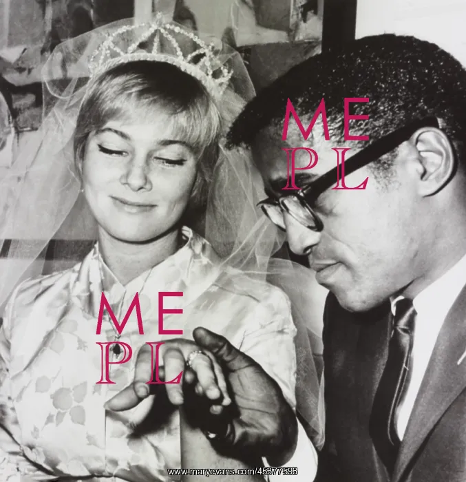 : Singer Sammy Davis Jr. with his bride, Swedish : Singer Sammy Davis Jr. with his bride, Swedish