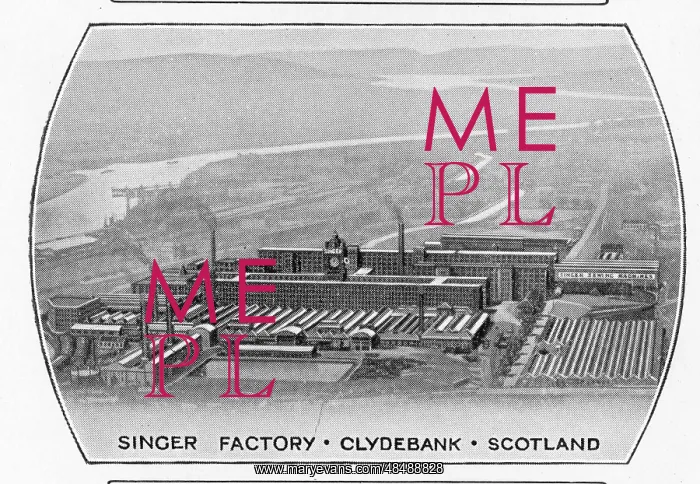 : Singer Sewing Machines - factory in Clydebank : Singer Sewing Machines - factory in Clydebank