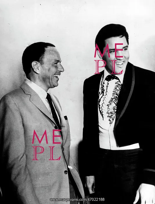 : Singers Frank Sinatra and Elvis Presley : Singers Frank Sinatra and Elvis Presley